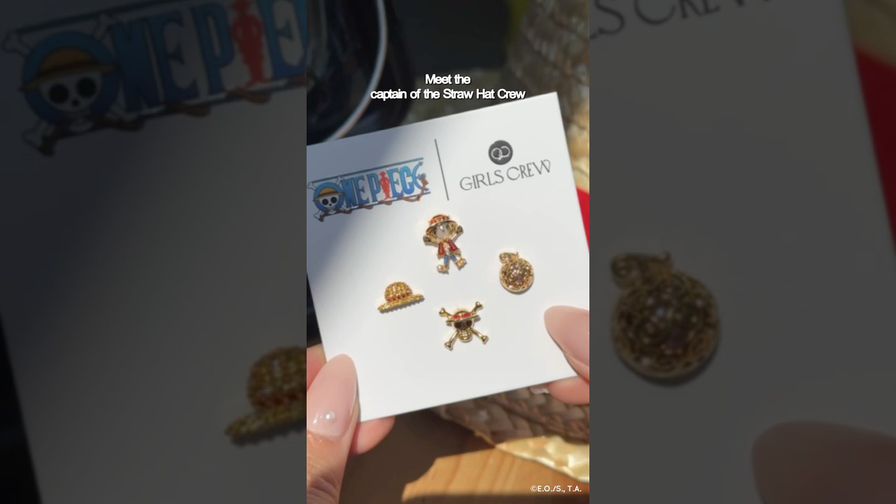 Meet the captain of the Straw Hat Crew. GIRLS CREW x Monkey D. Luffy Earring Set launches July 14th