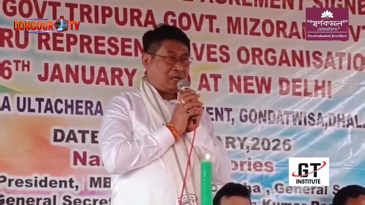 Kanankata para BRU Settlement panda Mwkthang ungjakgwi Khatung jakgwi Montri Bikash Debbarma