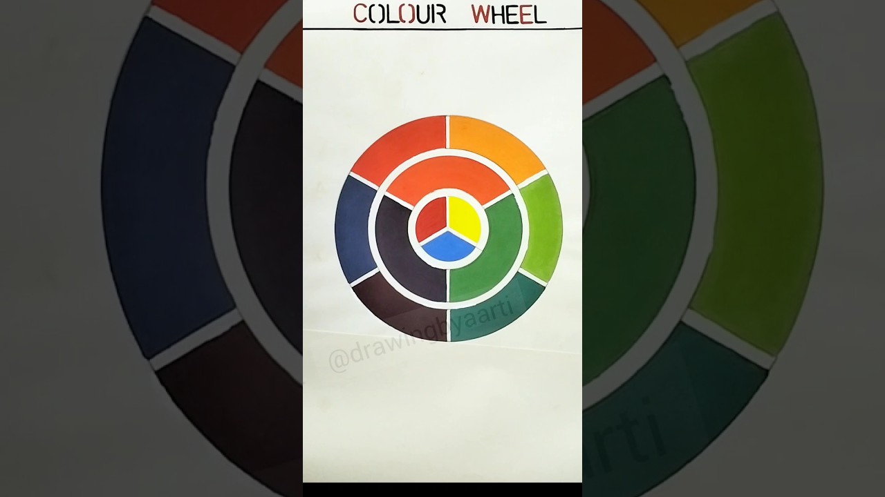 💞🎨colour wheel drawing / easy and beautiful colour wheel drawing 