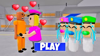 SECRET UPDATE | PRISONER FALL IN LOVE WITH POLICE GIRL? SCARY OBBY ROBLOX #roblox #obby