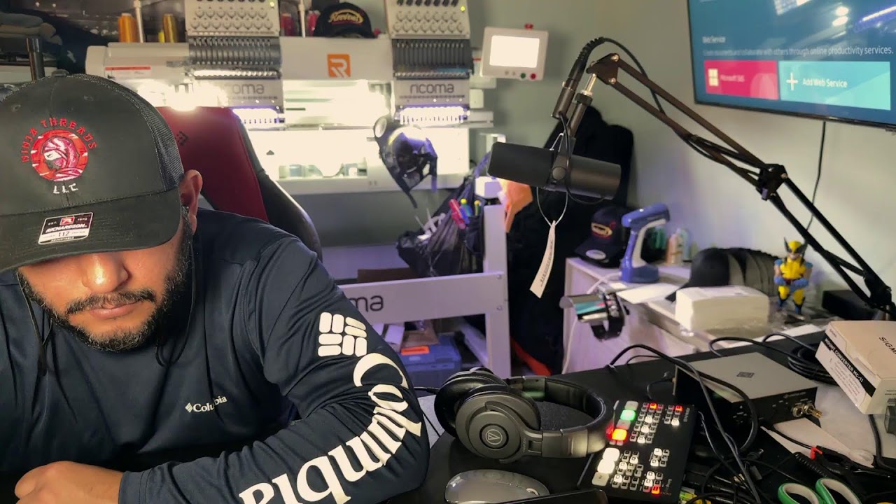 LIVE EMBROIDERY NO CUTS NO EDITS 200 HAT PROJECT