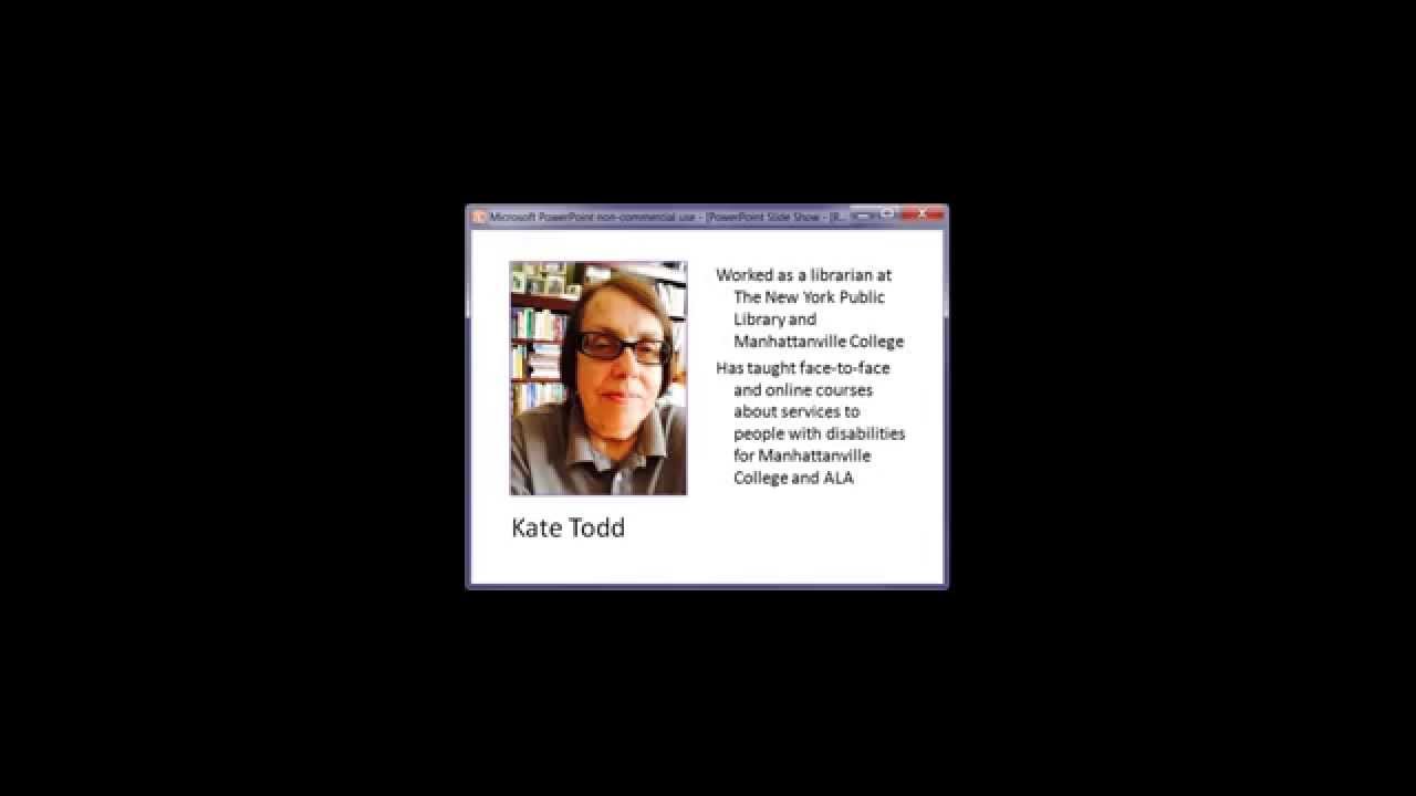 Beyond Assistive Technology: Improving Library Services to People with Disabilities