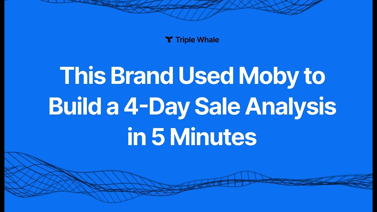 This Brand Used Moby to Build a 4-Day Sale Analysis in 5 Minutes