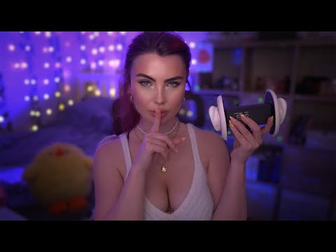 ASMR Breathy Mouth Sounds & Inaudible Whispers ~ Whispering Sweet Nothings In Your Ear w/ Delay