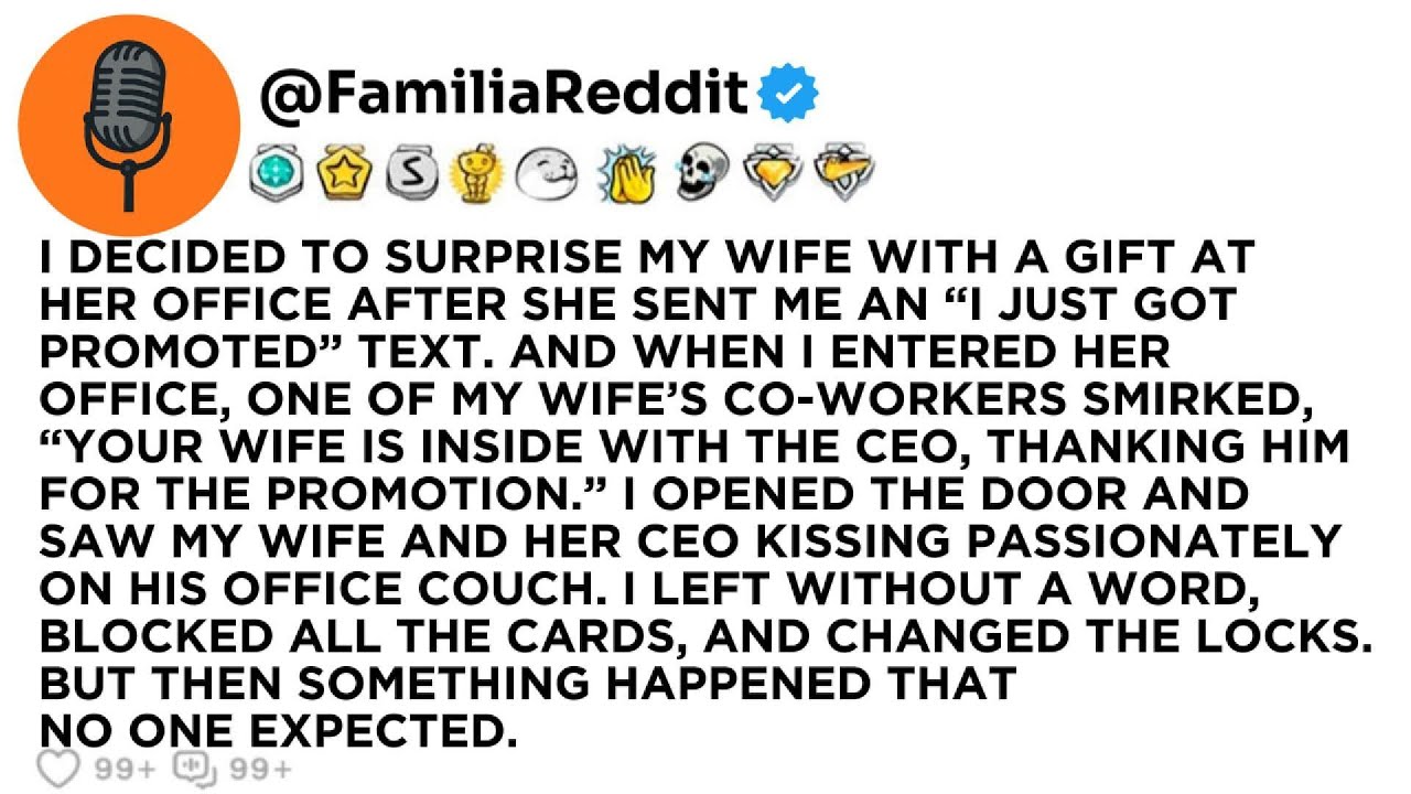 I DECIDED TO SURPRISE MY WIFE WITH A GIFT AT HER OFFICE AFTER SHE SENT ME AN “I JUST GOT PROMOTED...