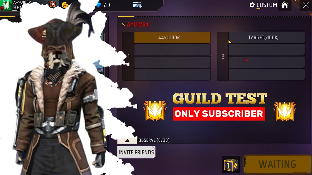 FREE FIRE LIVE GUILD TESTING | GUILD TEST LIVE | FF LIVE GUILD TEST # ...