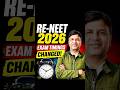 RE-NEET 2026 Exam Timings Changed 🤯| NTA Latest Update #shorts #neet2026 #neet #mschouhan #nta