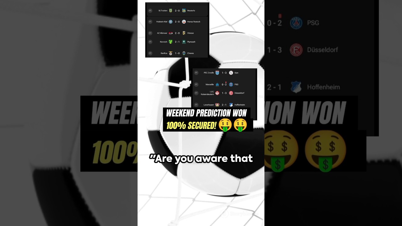 Our Weekend Football Prediction Won! 