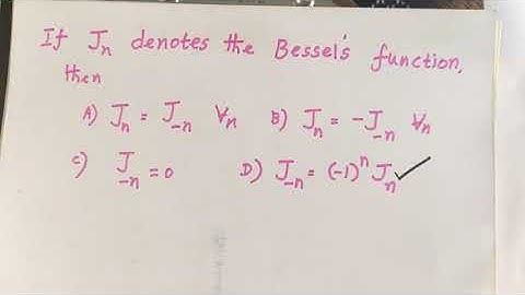 PG TRB MATHS | Bessel equation