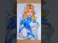 Drawing Invisible Woman ✨️#イラスト #marvelrivals #イラストメイキング #howtodraw