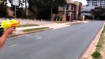 Urban Taggers: Nerf N-Strike Rayven CS-18 test fire (Stock)