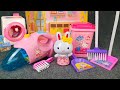 9 Minutes Satisfying with Unboxing Cute Pink Rabbit Cleaning Cart Toys & Laundry Play Set ASMR