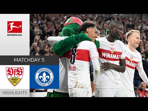 10 Goals! Guirassy Equals Lewandowski Record | Stuttgart - Darmstadt 3-1 | Highlights | Md 5