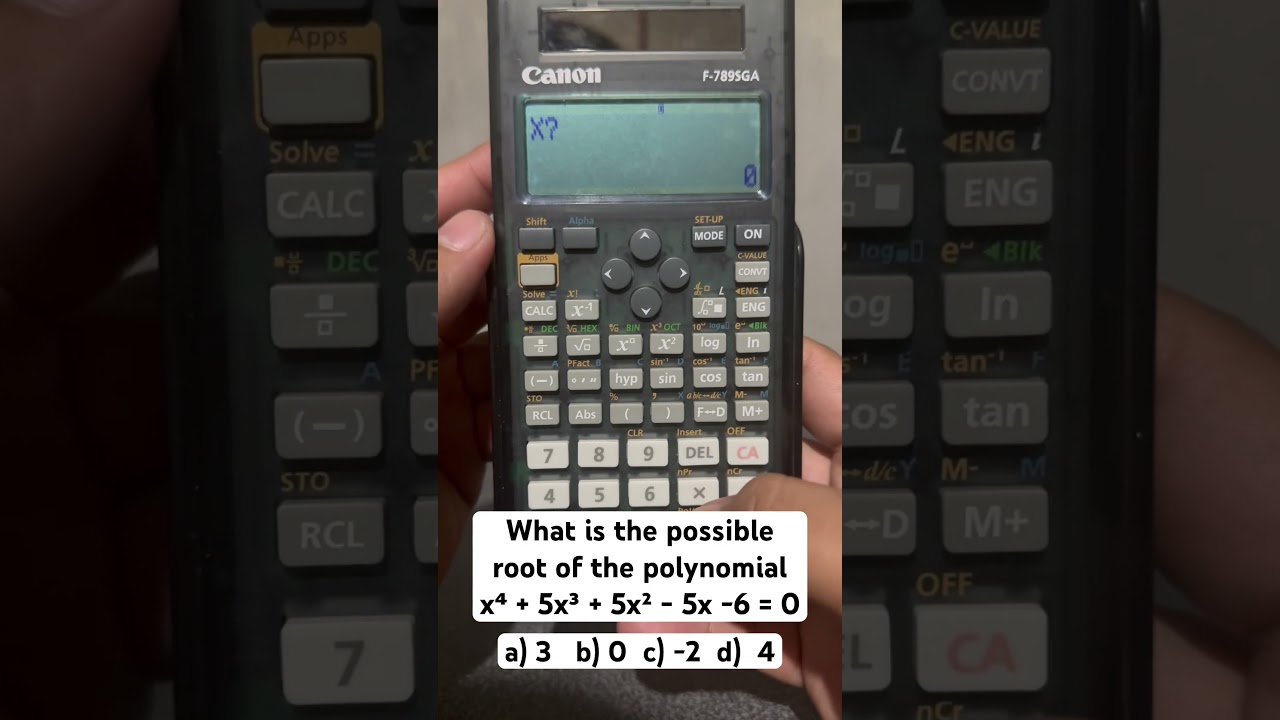 CANON F789SGA CALTECH ON HOW TO FIND POSSIBLE ROOT OF A POLYNOMIAL (QUICK TUTORIAL) #fyp #maths