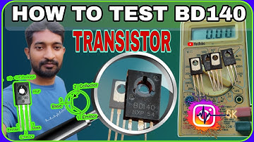 HOW TO CHECK OR TEST BD140 TRANSISTOR | PNP MEDIUM POWER TRANSISTOR | 1A 80v 10W | ECB | PINOUT CSW