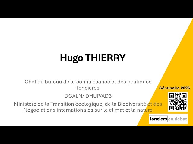 Hugo THIERRY - DGALN/ DHUP/AD3 - Ministère de la Transition écologique, de la Biodiversité