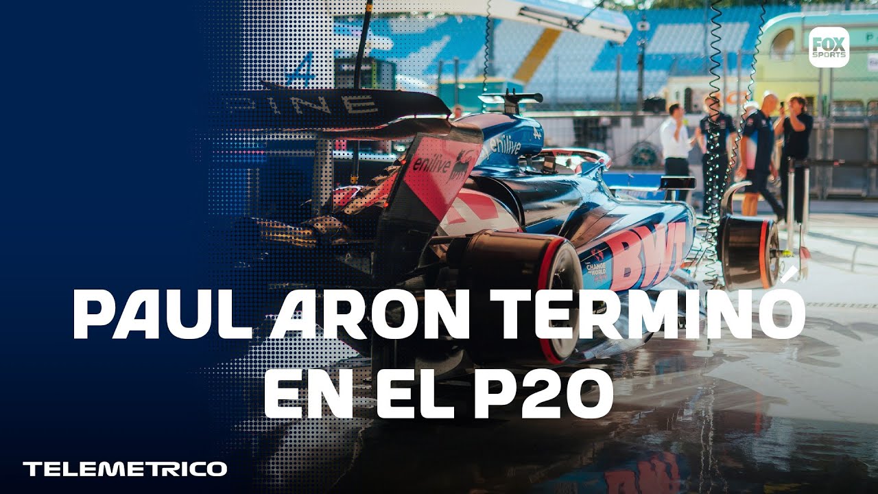 PAUL ARON GIRÓ CON EL AUTO DE COLAPINTO EN LA FP1 DE MONZA: FINALIZÓ EN EL PUESTO 20