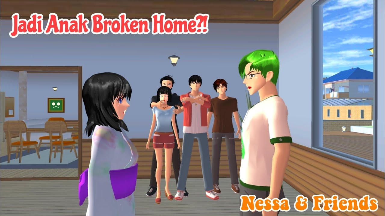 || Broken Home || Nessa & Friends || Drama Sakura School Simulator ||