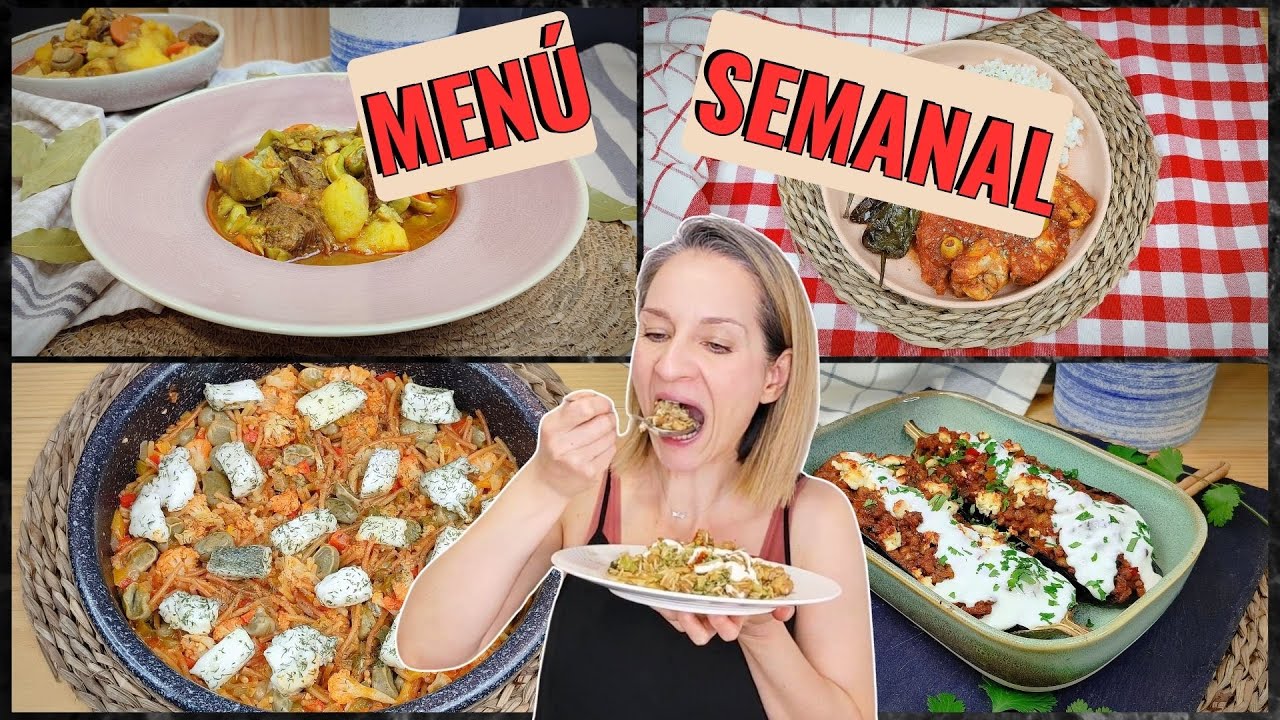 DESCUBRE nuestro MENÚ SEMANAL para COMER SANO, RICO Y VARIADO.
