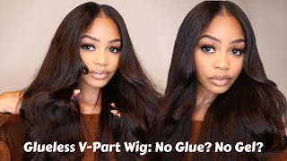 NO GLUE NO GEL| THE MOST NATURAL LOOK WITH V-PART WIG| FT UNICE HAIR screenshot 1