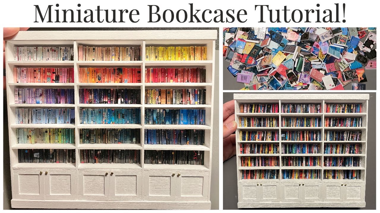 Miniature Bookcase + Books Tutorial! 