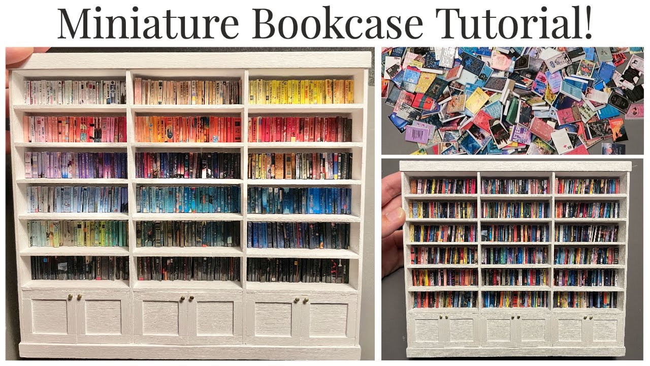 Tutoriel- Faire une bibliothèque miniature (Miniature bookcase