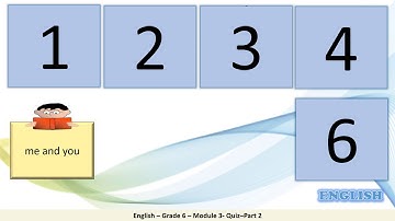 Grade 6 English  Module 3   Quiz   Part 2