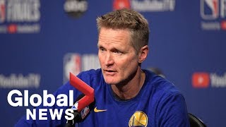 NBA Finals: Steve Kerr says Warriors banged up ahead of Game 3