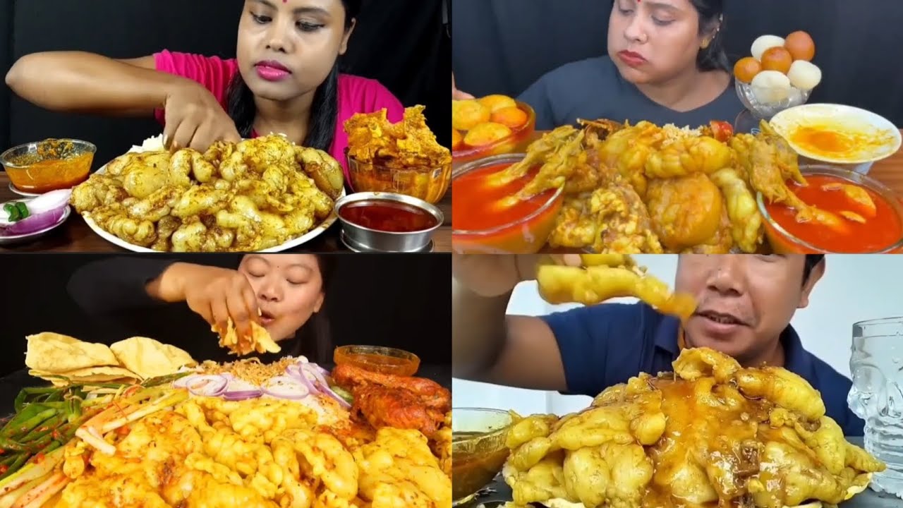 Rich & Flavorful Mutton 🍖Fat Curry Rice🍚 and egg curry asmr eating videos 🍖