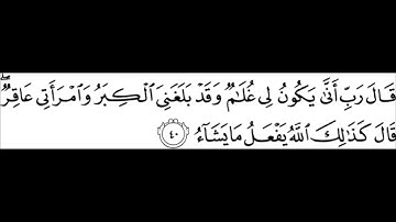 سورة ال عمران من 33 الى 42 مكرر