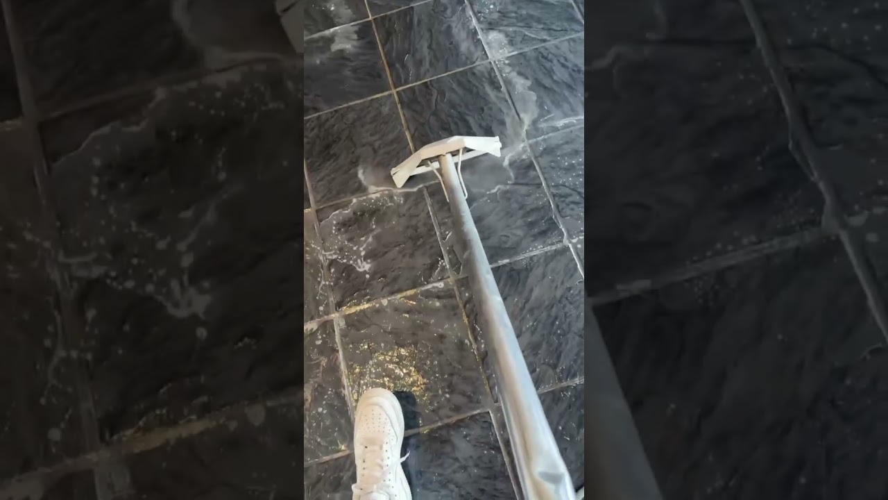 Watch this slate floor come back to life! #hardfloorcleaning