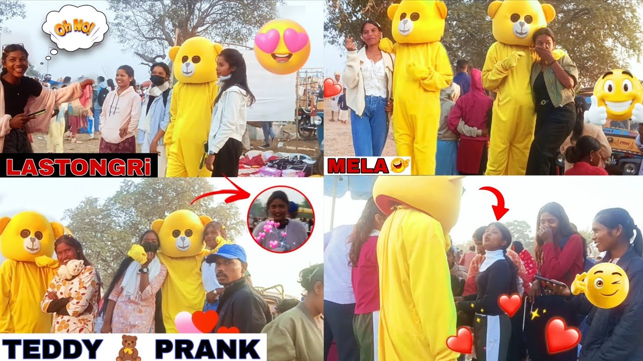 Cute Teddy Bear Prank 💛 Ladkiyon Ka Dil Jeet Liya | Mela Viral Video