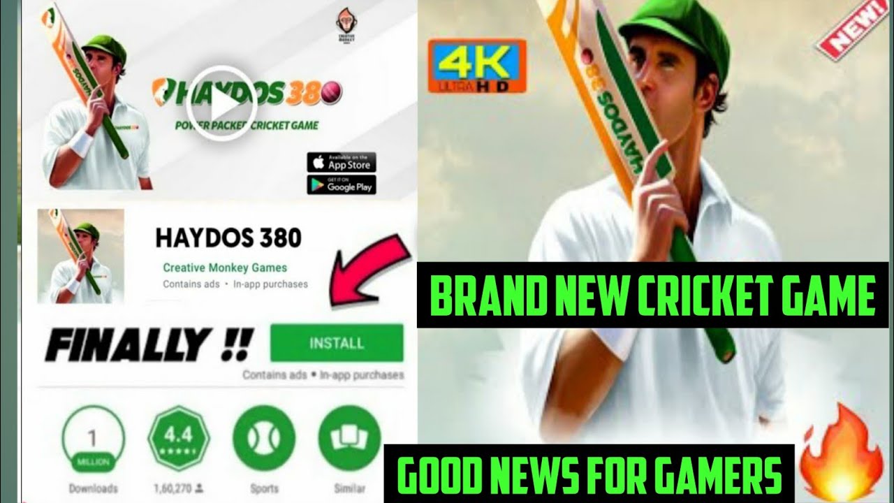 HAYDOS 380 Powered Packed New Cricket Game of 2021 By Creative Monkey's Pre-register Now