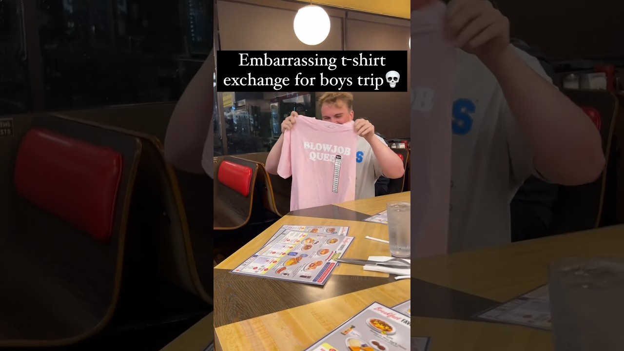 Embarrassing t-shirt exchange for boys trip 👽