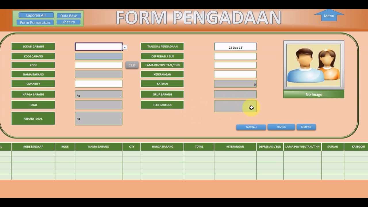 Inventaris Barang excel 2010 - YouTube