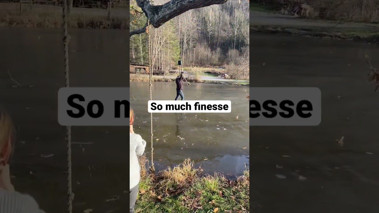 He fell through the pond