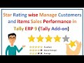Star Rating wise Manage Customers and Items Sales Performance in Tally Prime | Tallywebsolutions