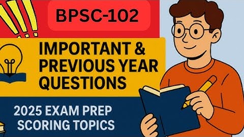 IGNOU BPSC-102 PREVIOUS YEAR QUESTION PAPER DISCUSSION #ignou #ignouuniversity