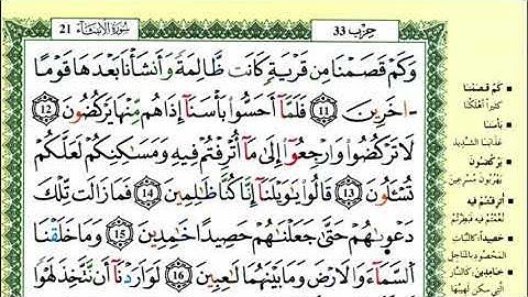 24-11 : الصفحة 323:سورة الأنبياء من الآية