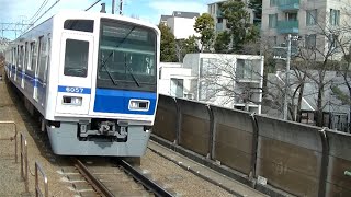 西武6050系6157FF特急元町・中華街行き 東急東横線多摩川駅通過