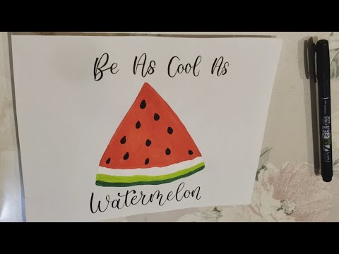 How to Make a Fruity Melon Canvas with Paint Markers