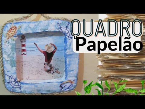 QUADRO de PAPELÃO.♻️