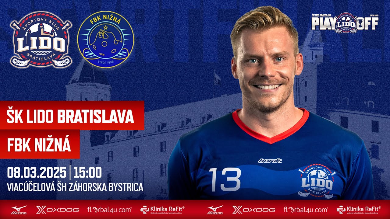 LIVESTREAM | ŠK Lido Prírodovedec Bratislava vs FBK Nižná (Playoff štvrťfinále 2. kolo)