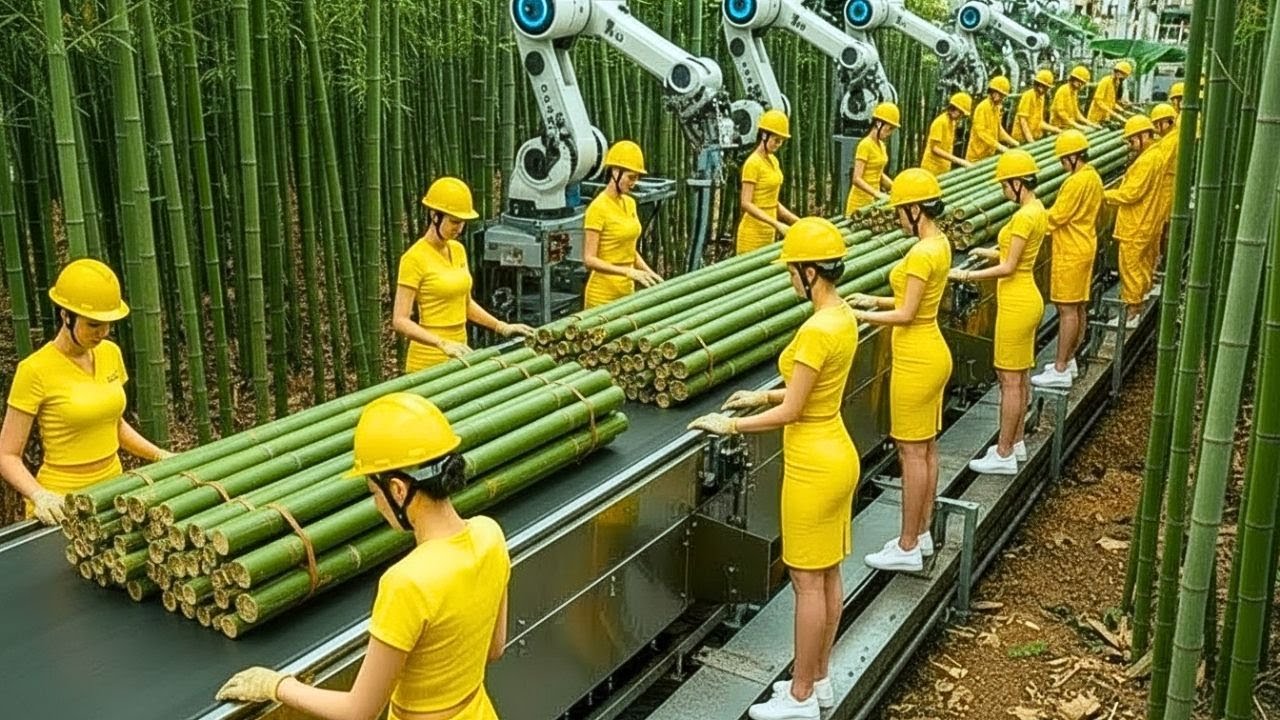 Cómo una Fábrica de Alta Tecnología Convierte el Bambú en Muebles a Gran Escala