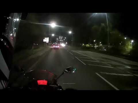 Dramatic moment motorcyclist cheats death - Viral Video News