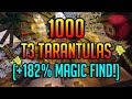 PROFITABLE? 1000 TARANTULAS WITH 182% MAGIC FIND! | Hypixel Skyblock Slayer Marathon