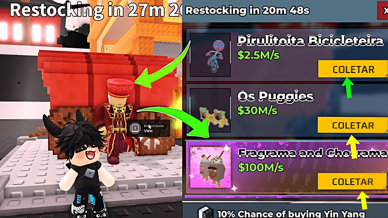 NOVO BUG! COMO PEGAR OS NOVOS BRAINROT DA MAQUINA BRAINROT DEALER no ROUBE UM BRAINROT ATUALIZAÇÃO 