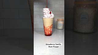 🍓 Vanilla Bean Frappe #asmrvideo #icedcoffe #coffeedrinks #asmr #icedlatte #recipe #acrylicnails