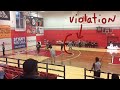 Violation from outside player on a free throw violation dun joueur defensif au rebond