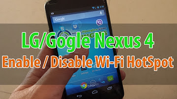LG/Google Nexus 4: How to Enable/Disable Wi-Fi Hotspot